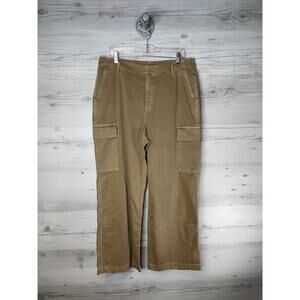 GAP Cargo Pants Womens 14 Khaki Loose Khaki Mojave Regenerative Cotton Casual